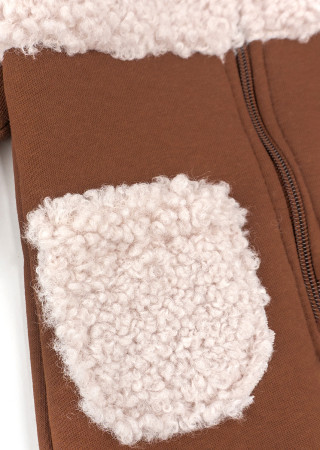 Warm Baby Romper with Teddy Fur – Closed Feet – Spring/Autumn