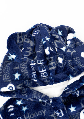 Дитячий пухнастий демікомбінезон з капюшоном з велсофту