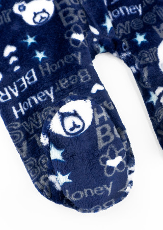 Дитячий пухнастий демікомбінезон з капюшоном з велсофту