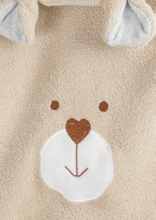 Комбинезон с капюшоном и молнией с аппликацией