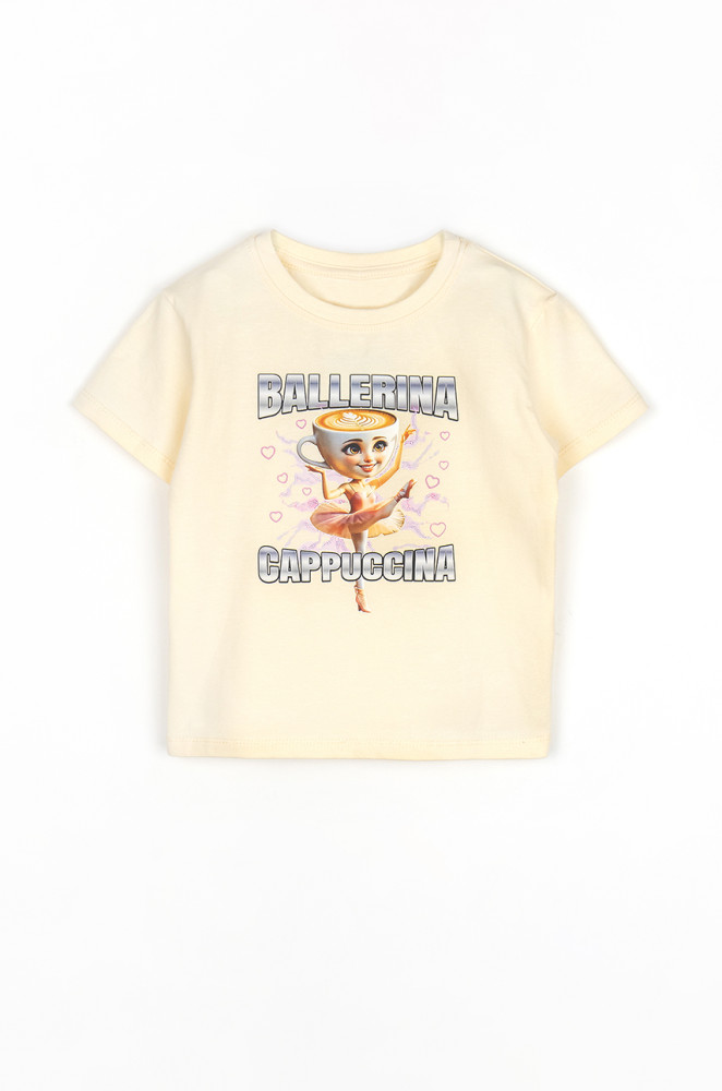 Детская футболка Ballerina Cappuccina с принтом