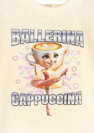 Детская футболка Ballerina Cappuccina с принтом
