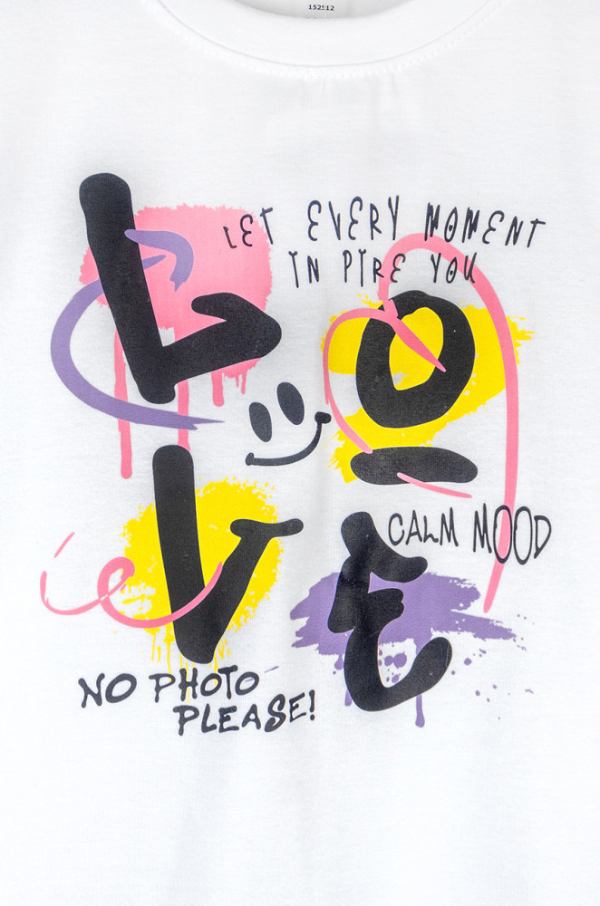 Футболка с принтом Love детская кулир