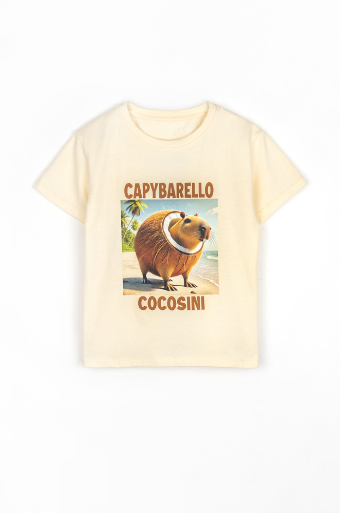 Dziecięca koszulka z kuliru Capybarello Cocosini
