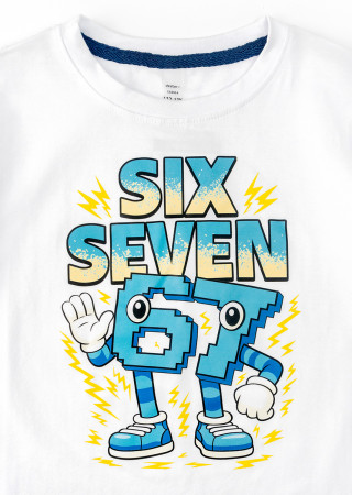Kids Six Seven T-shirt with trendy print made of kulir fabric