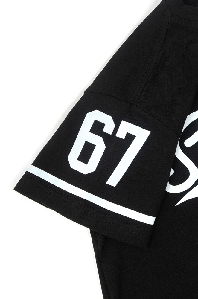 Детская футболка Six Seven с принтом спереди и на рукавах