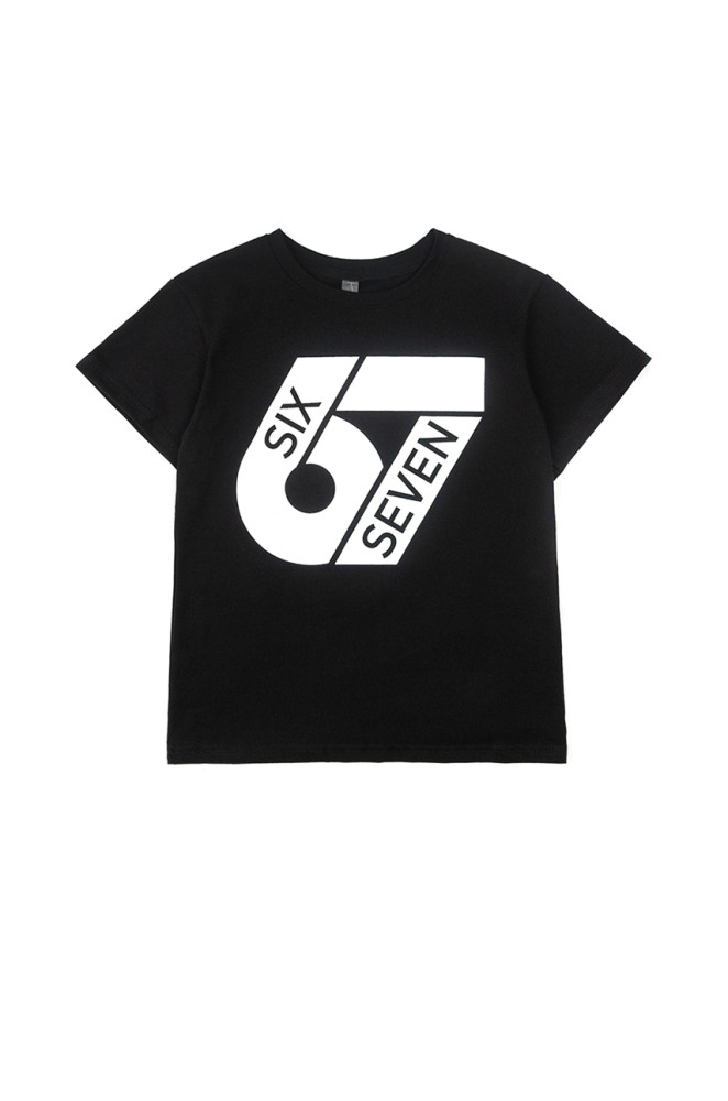 Детская футболка из кулира с трендовым принтом