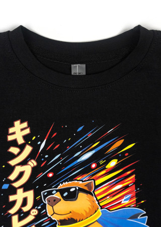 Kids T-shirt with Capybara Board Print