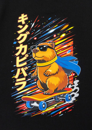 Kids T-shirt with Capybara Board Print