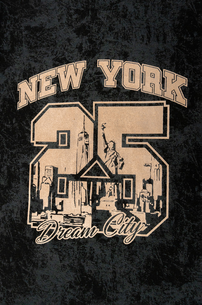 Koszulka dziecięca z nadrukiem NEW YORK ze stretch kuliru