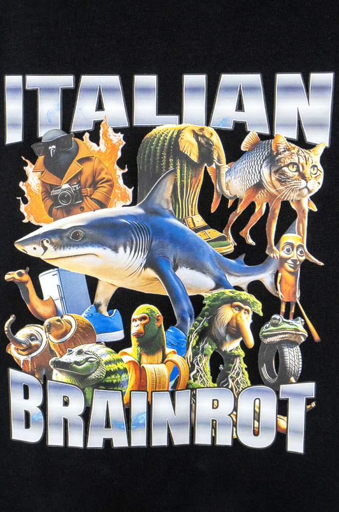 Koszulka dziecięca z modnym nadrukiem Italian Brainrot