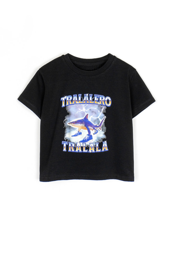 Koszulka dziecięca Tralalero Tralala z nadrukiem bawełna jersey