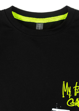 Kids T-shirt with side print and stylish accent