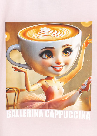 Детская футболка из кулирной ткани Ballerina Cappuccina