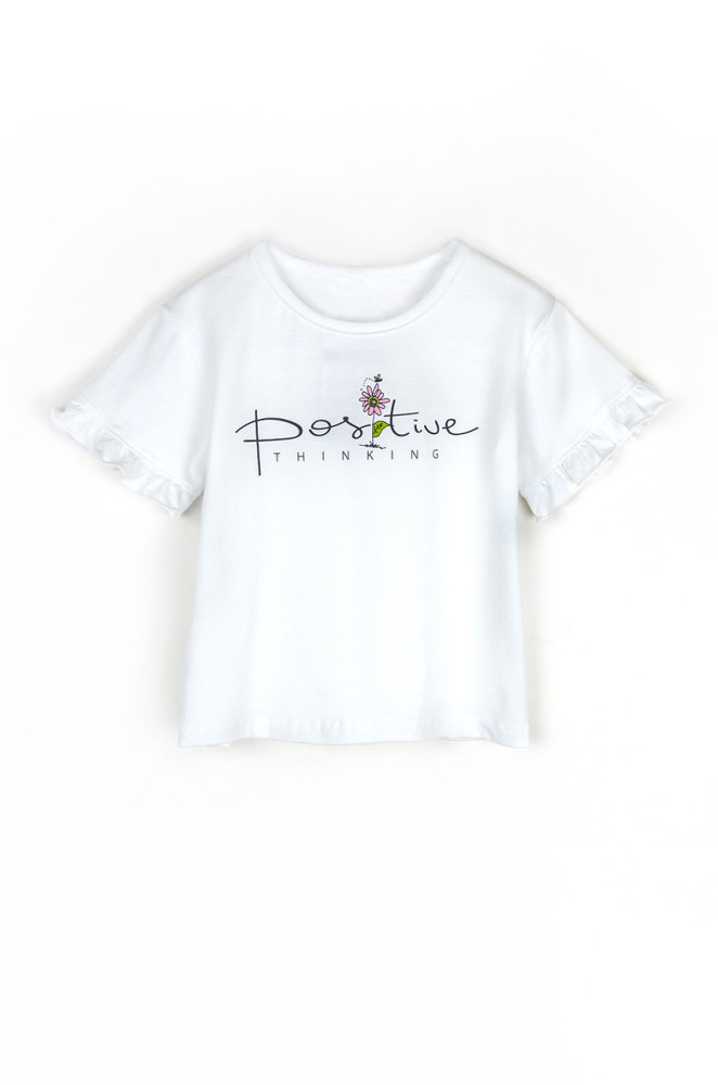 Футболка для девочки с принтом кулир