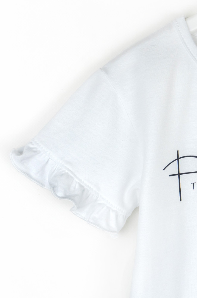 Футболка для девочки с принтом кулир