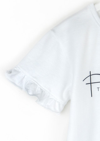 Футболка для девочки с принтом из кулира