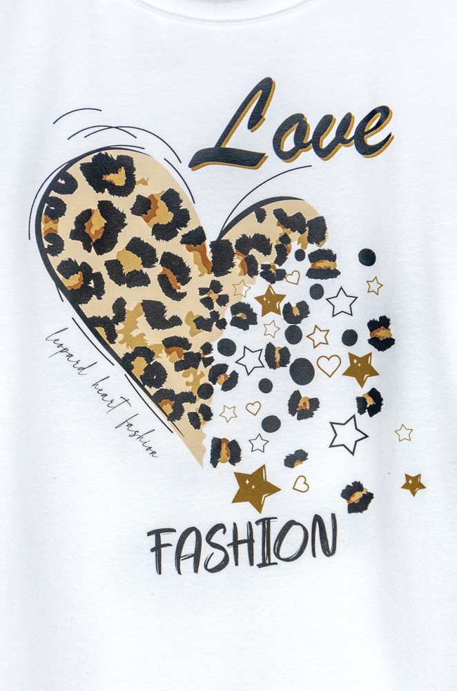 Детская футболка из кулира с рюшами на рукавах Love Fashion