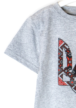 Boys T-shirt with Tryzub Print (Kulir Cotton)