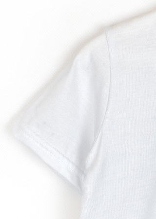 Children's short sleeve t-shirt with embroidery for school