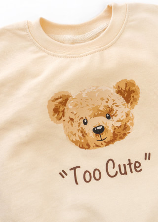 Cute Bears Brushed Two-Thread Sweatshirt for Kids