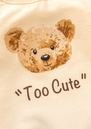 Cute Bears Brushed Two-Thread Sweatshirt for Kids