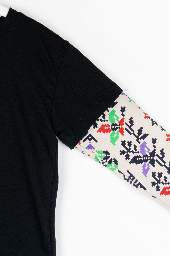 Teen Long Sleeve Shirt with Sleeve Ornament