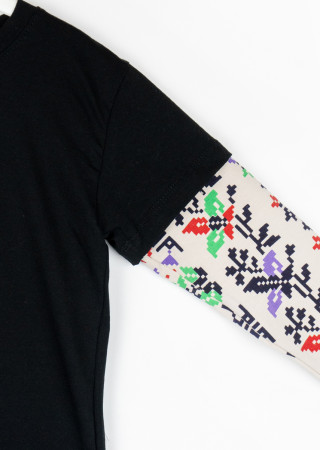 Teen Long Sleeve Shirt with Sleeve Ornament