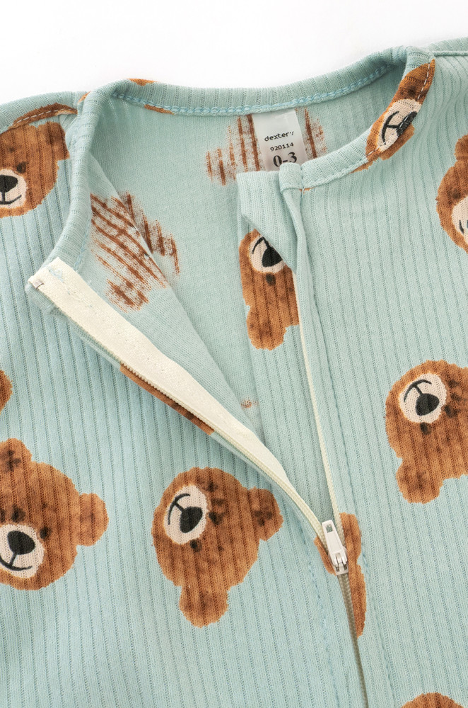 Пелюшка-кокон на блискавці Cute bear з інтерлоку