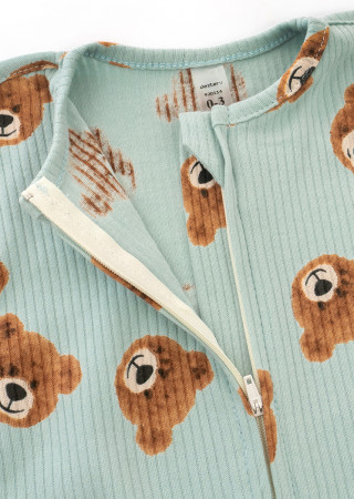 Пелюшка-кокон на блискавці Cute bear з м’якого інтерлоку