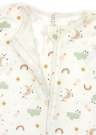 Пелюшка-кокон на блискавці Coffee month інтерлок для новонароджених