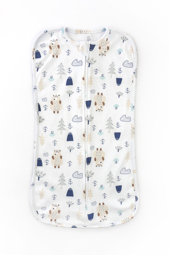 Кокон на блискавці з м'якого трикотажу принтований