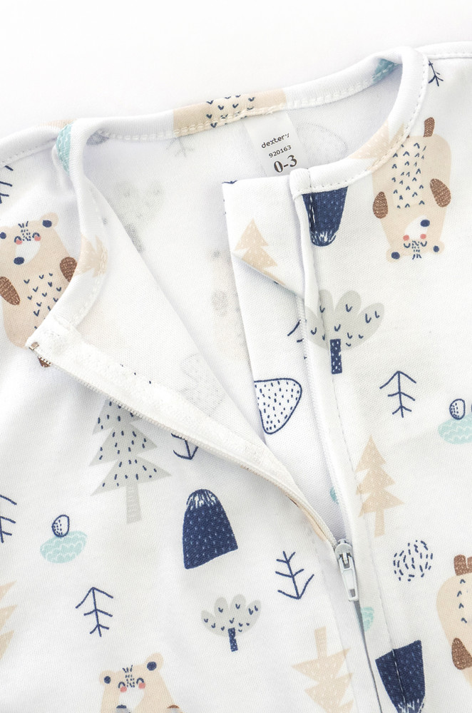 Кокон на блискавці з м'якого трикотажу принтований