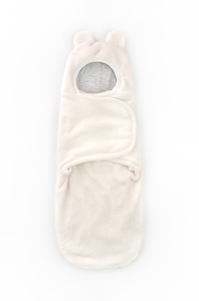 Дитячий спальник-кокон з капюшоном на липучці з велсофту