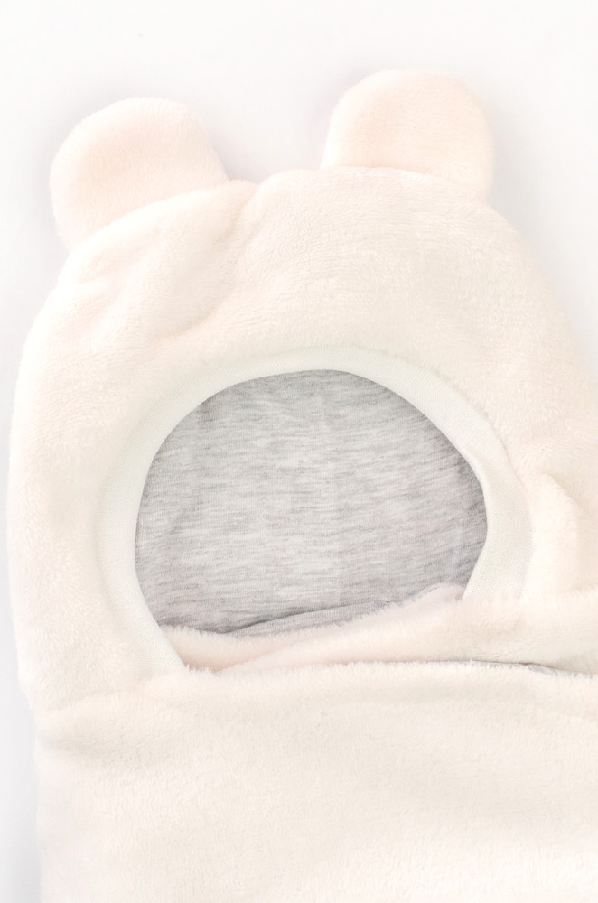 Дитячий спальник-кокон з капюшоном на липучці з велсофту