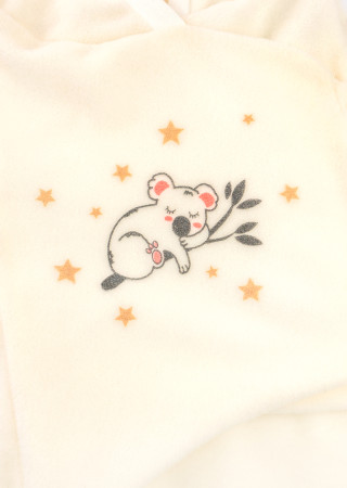 Fleece Swaddle Cocoon with Hood and Ears – Koala Print for Newborn