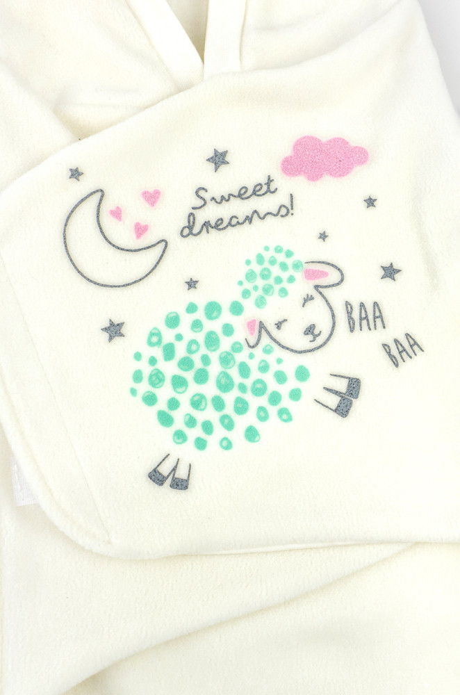 Флісовий спальник з капюшоном з бавовняною підкладкою Sheep