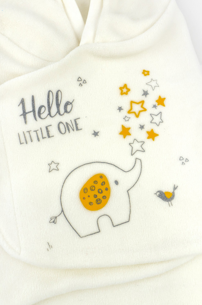 Пелюшка-кокон з вушками Elephant з тканини фліс