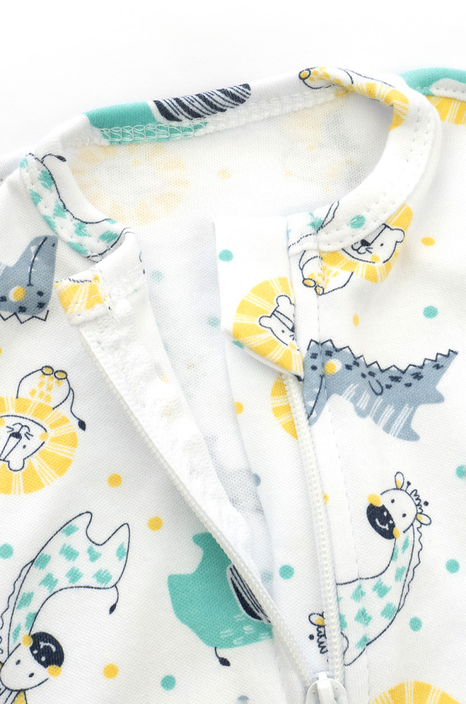 Кокон на блискавці для хлопчика з принтом по тканині Wild Savanna