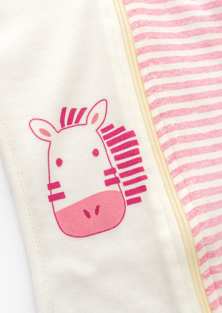 Інтерлочна пелюшка-кокон з блискавкою – Зебра