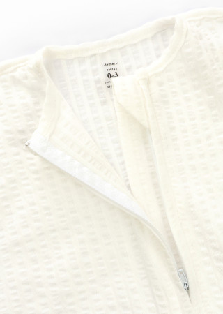 Кокон-спальник дитячий на блискавці з фактурної тканини