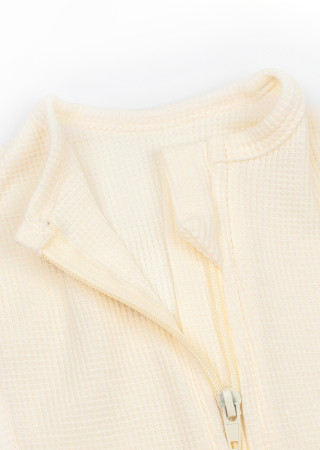 Newborn Zipper Cocoon from Textured Waffle Cotton Fabric