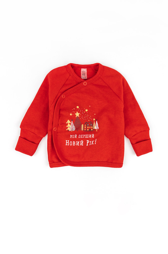 Комплект для новонароджених льоля, повзуни, шапочка з новорічним принтом