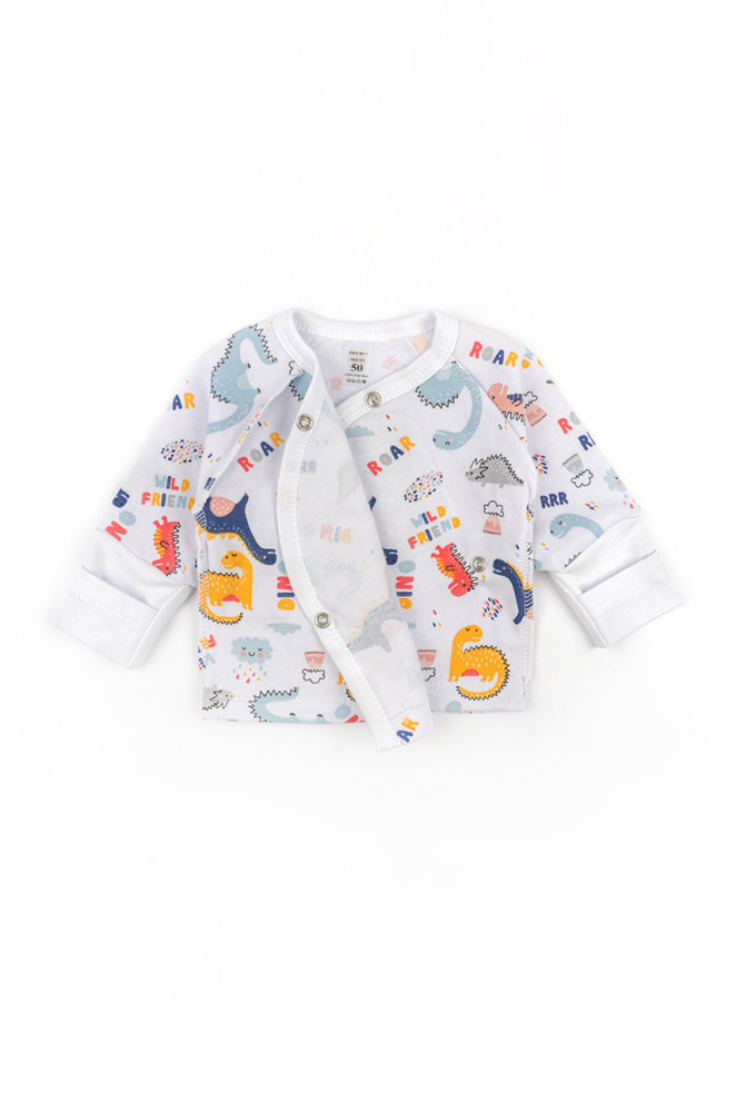 Льоля з повзунами та чепчиком з принтом в динозаври