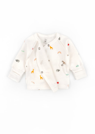 Ciepły komplet dla niemowląt Giraffe z bawełny futer – 3 elementy