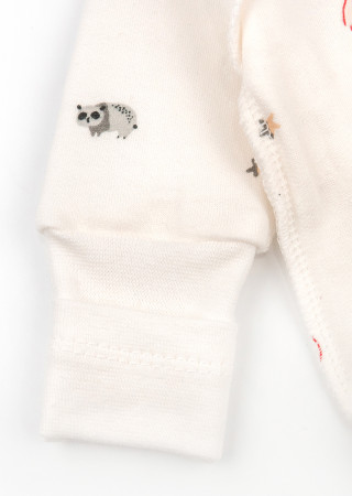 Ciepły komplet dla niemowląt Giraffe z bawełny futer – 3 elementy