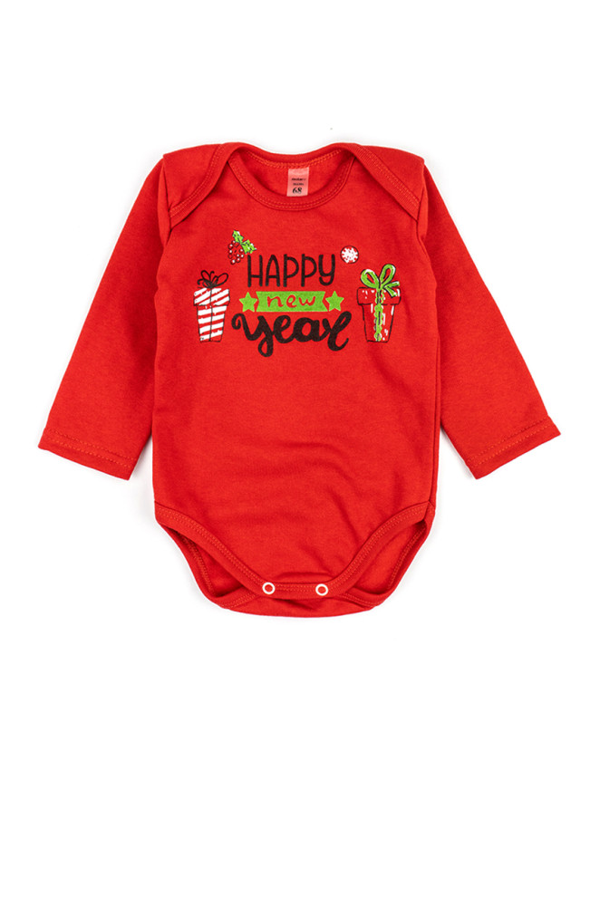 Комплект для немовлят з начосом: боді, штани, шапочка Happy New Year
