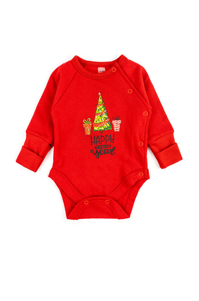 Боді повзуни та шапочка-вузлик Christmas tree комплект з легким начосом