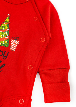 Christmas Tree Baby Bodysuit, Rompers & Knot Hat – Warm Winter Set