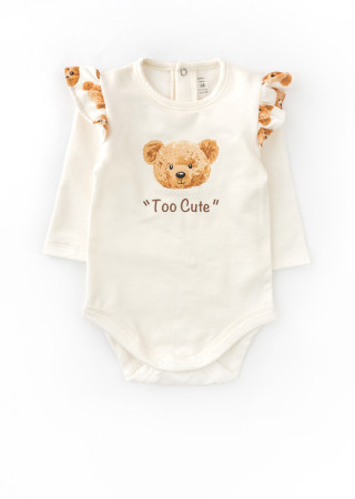 Ciepły zestaw Girl Bears dla dziewczynki: body, spodnie i opaska